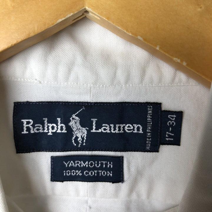 Ralph Lauren YARMOUTH long sleeve button down shirt, men's XL size cotton white type Vintage Second Hand