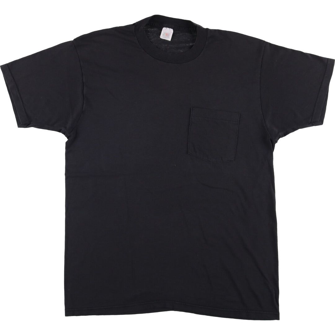 Vintage 90'S Fruit of the Loom plain pocket T-shirt, men's size XL unclear black type Vintage Second Hand