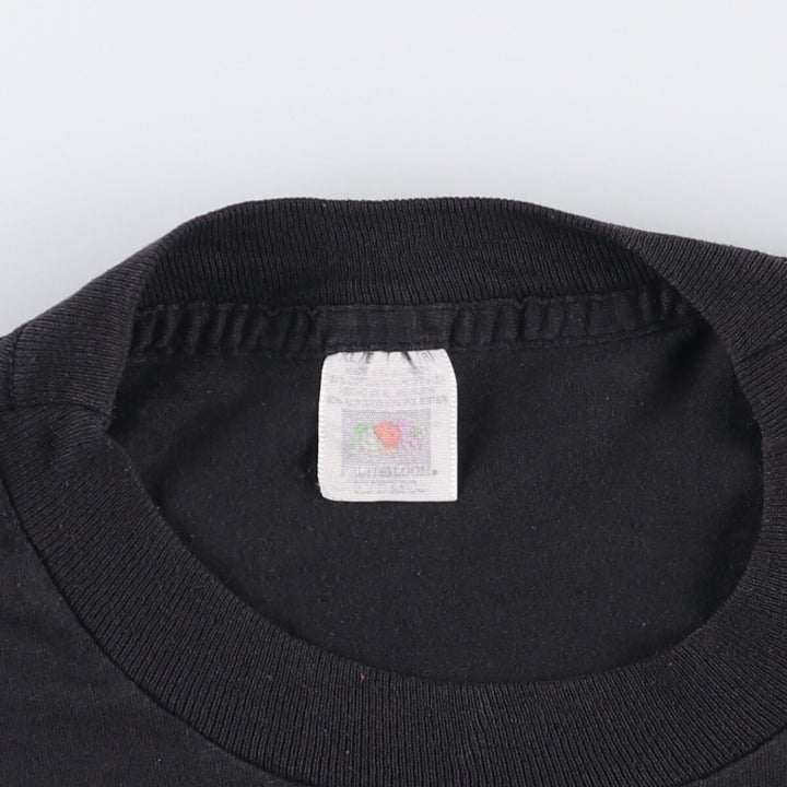 Vintage 90'S Fruit of the Loom plain pocket T-shirt, men's size XL unclear black type Vintage Second Hand