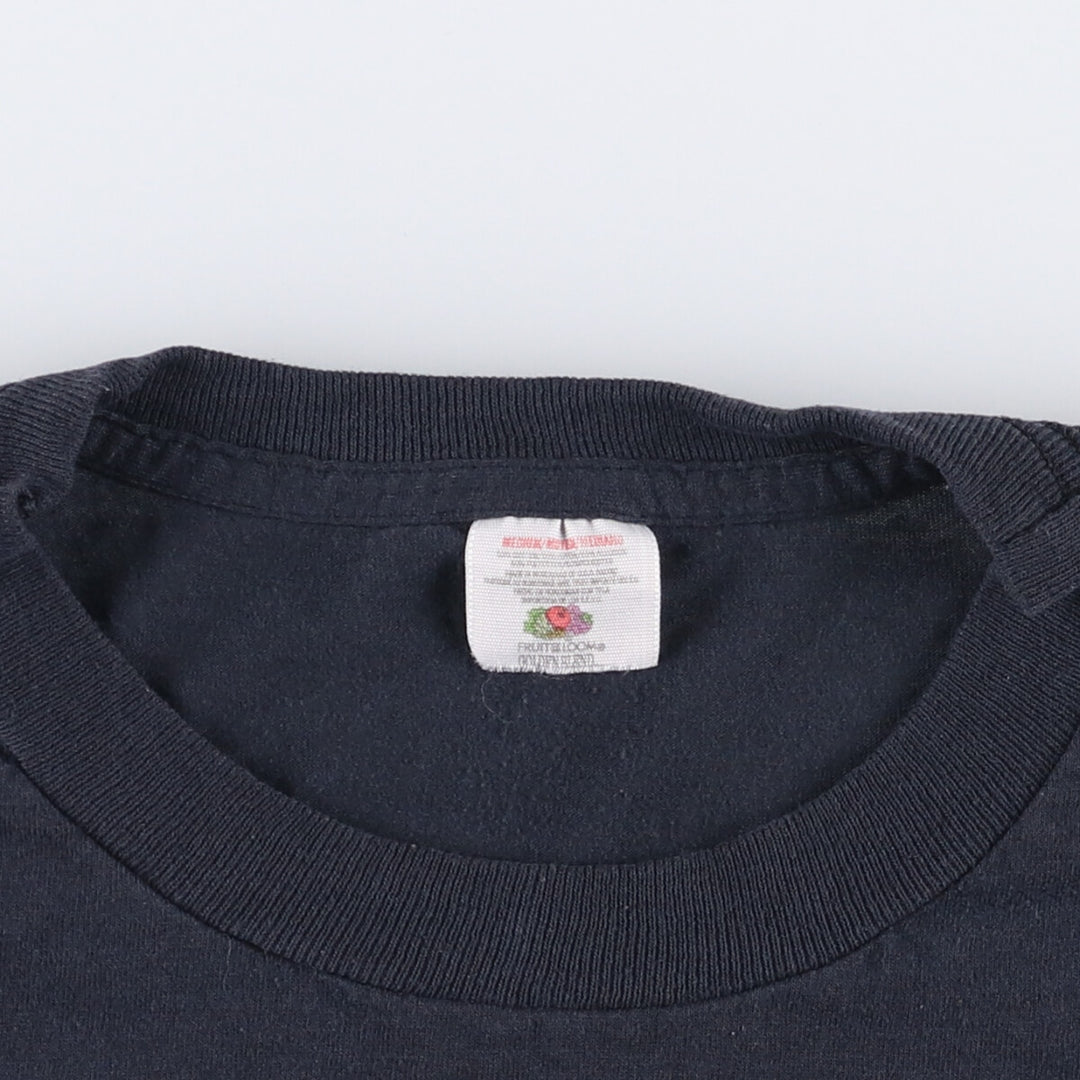Fruit of the Loom plain pocket T-shirt, men's size M unclear black type Vintage Second Hand