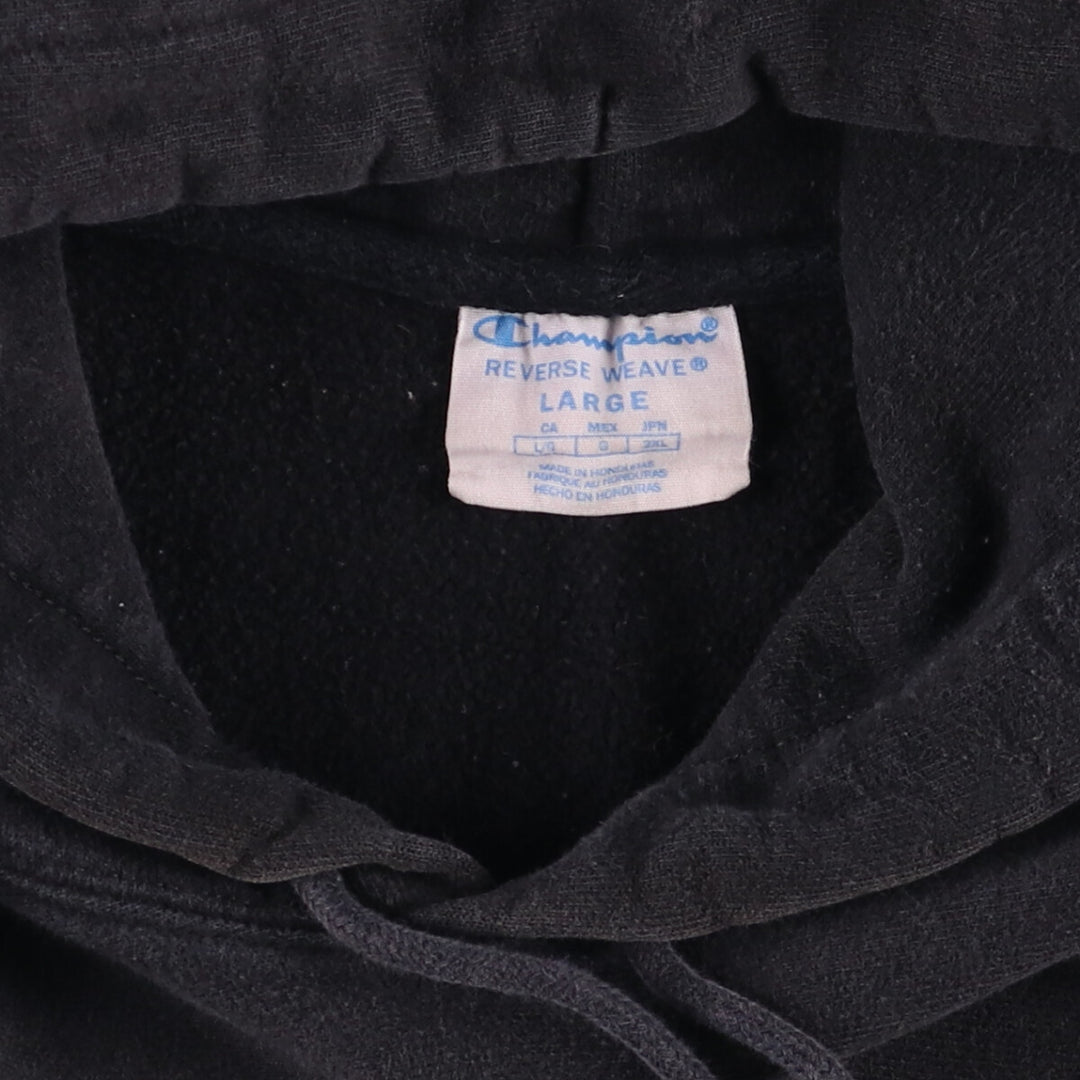 Champion REVERSE WEAVE Reverse Weave Sweat Pullover Hoodie Men's L size cotton black type Vintage Second Hand