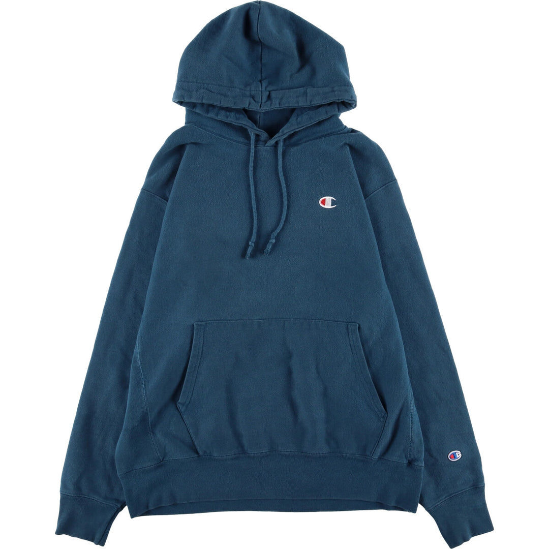 Champion REVERSE WEAVE Reverse Weave Sweat Pullover Hoodie Men's L size cotton Navy blue Vintage Second Hand