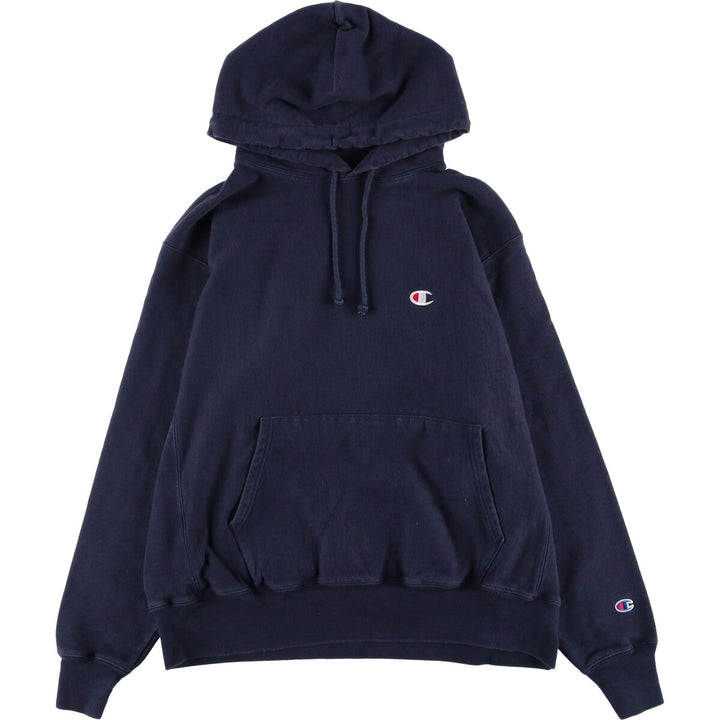 Champion REVERSE WEAVE Reverse Weave Sweat Pullover Hoodie Men's L size cotton navy blue type Vintage Second Hand