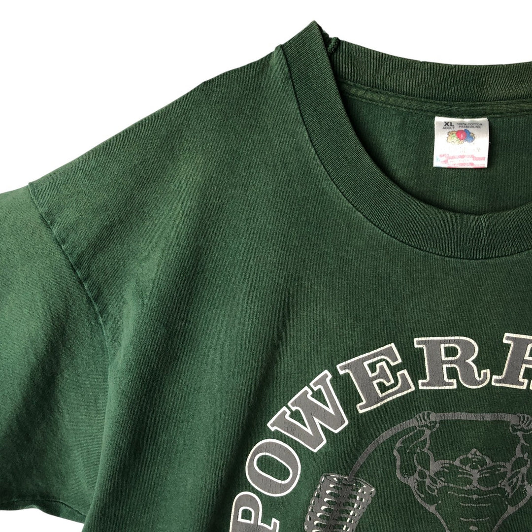 90'S Fruit of the Loom Advertising T-shirt Made in USA Men's XL Vintage cotton green type Vintage Second Hand