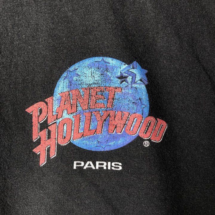 B AND C PLANET HOLLYWOOD Advertising T-shirt, Men's XL cotton black type Vintage Second Hand