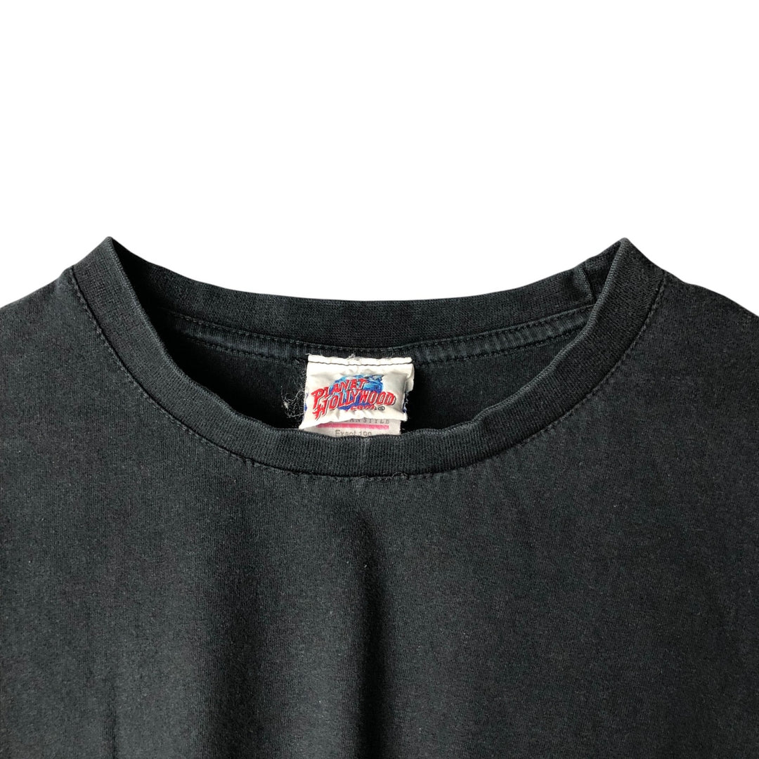 B AND C PLANET HOLLYWOOD Advertising T-shirt, Men's XL cotton black type Vintage Second Hand