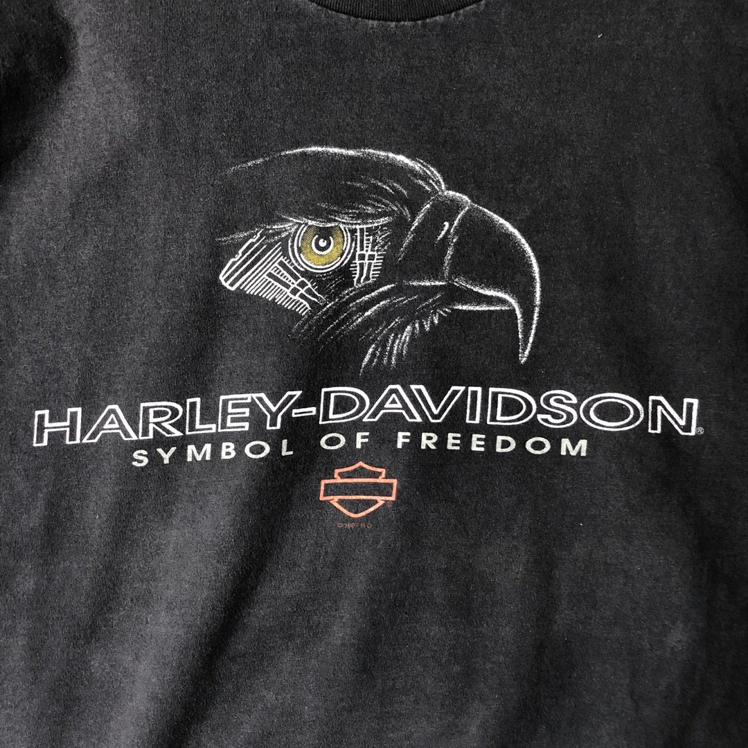 90'S Harley-Davidson Motorcycle Bike T-shirt Made in USA Men's XL Vintage cotton black type Vintage Second Hand