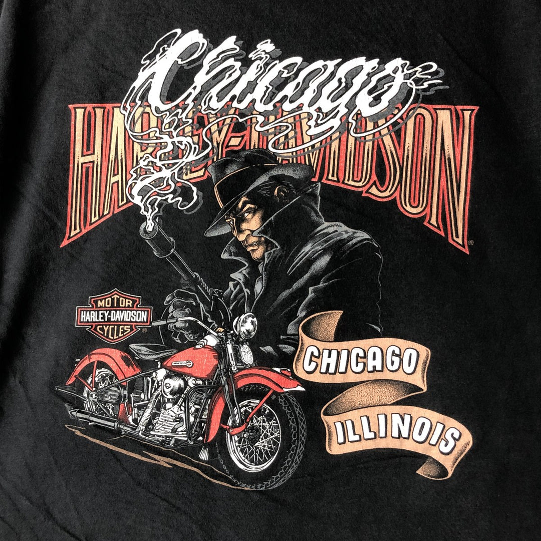 90'S Harley-Davidson Motorcycle Bike T-shirt Made in USA Men's XL Vintage cotton black type Vintage Second Hand