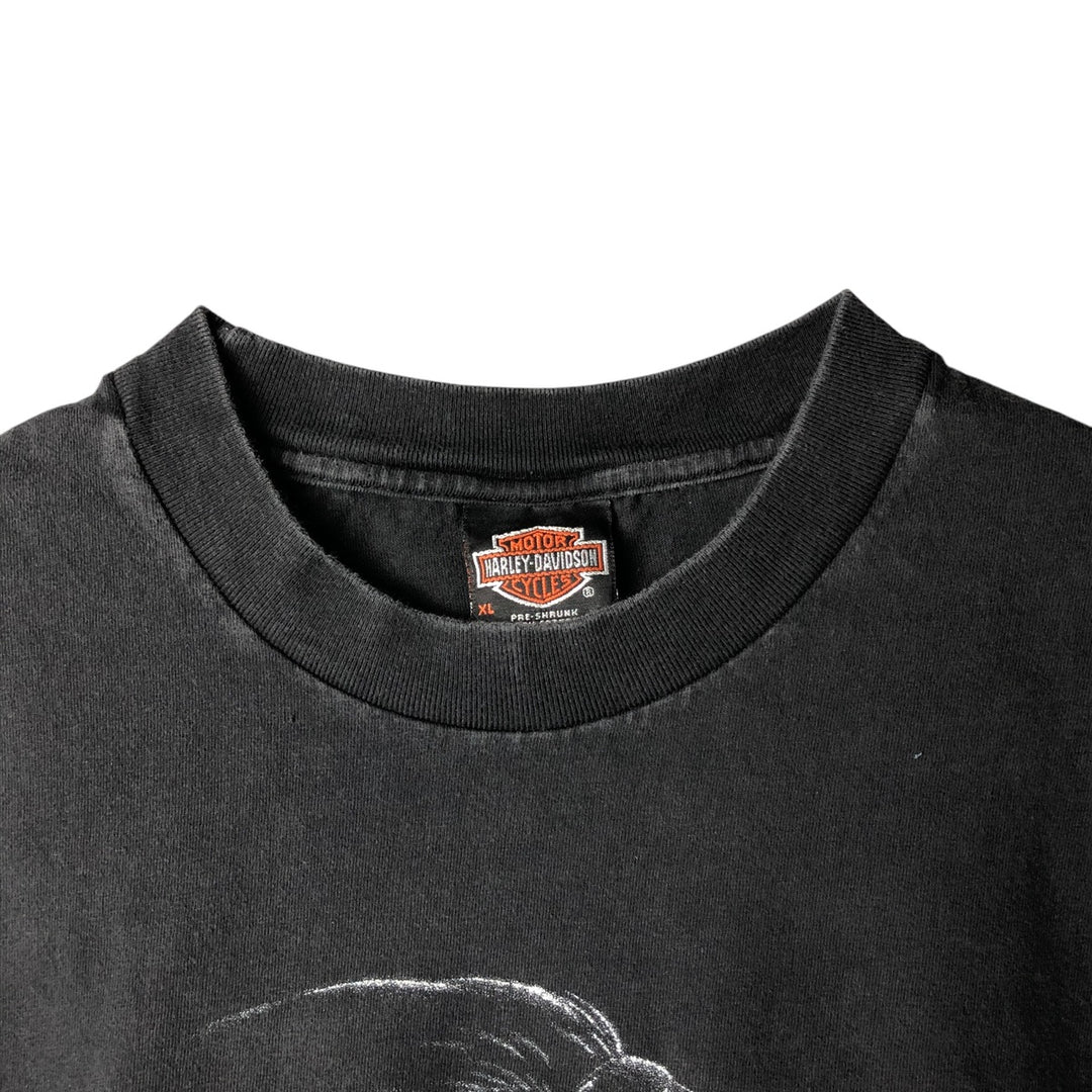 90'S Harley-Davidson Motorcycle Bike T-shirt Made in USA Men's XL Vintage cotton black type Vintage Second Hand