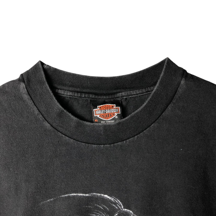 90'S Harley-Davidson Motorcycle Bike T-shirt Made in USA Men's XL Vintage cotton black type Vintage Second Hand