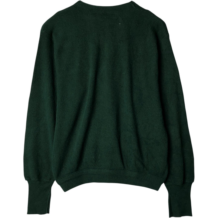 IZOD Acrylic Knit Cardigan, Made in USA, Men's XL acrylic Green type dark green Vintage Second Hand