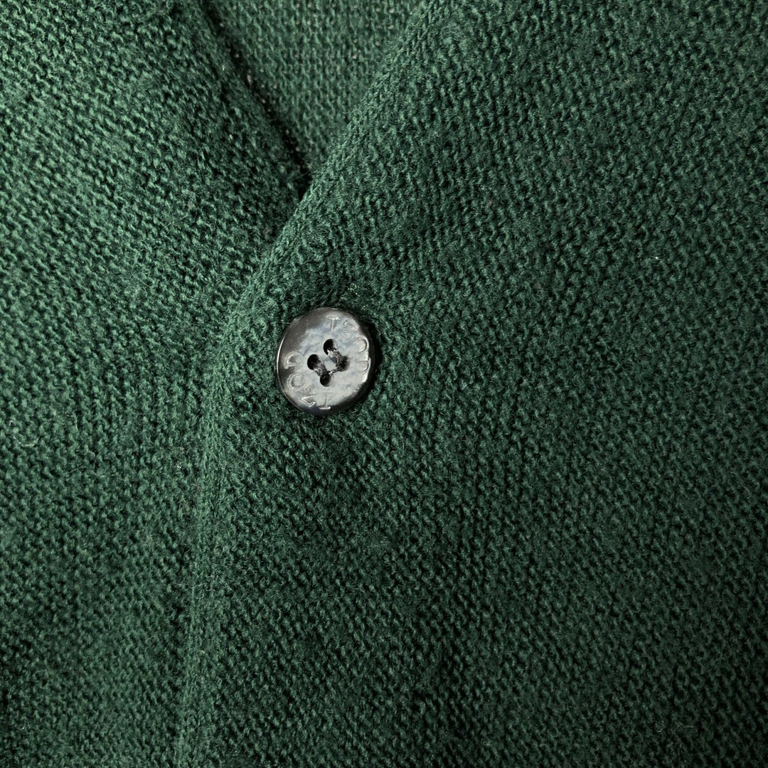 IZOD Acrylic Knit Cardigan, Made in USA, Men's XL acrylic Green type dark green Vintage Second Hand