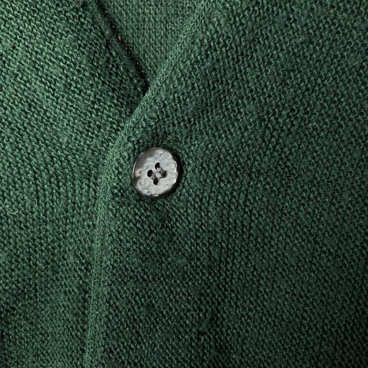 IZOD Acrylic Knit Cardigan, Made in USA, Men's XL acrylic Green type dark green Vintage Second Hand