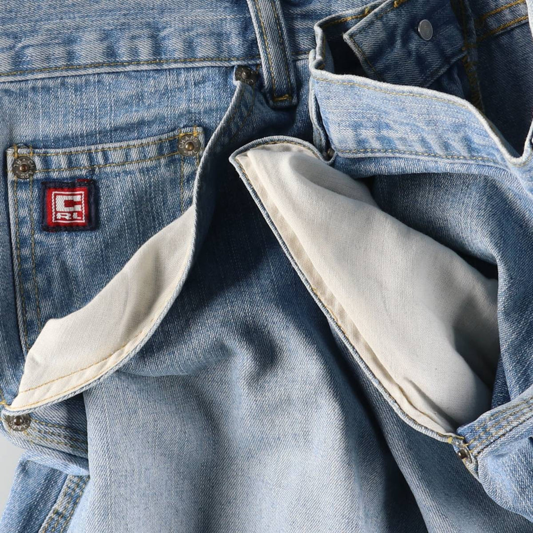 90'S Ralph Lauren CHAPS denim painter shorts, men's size W35 cotton blue type Vintage Second Hand