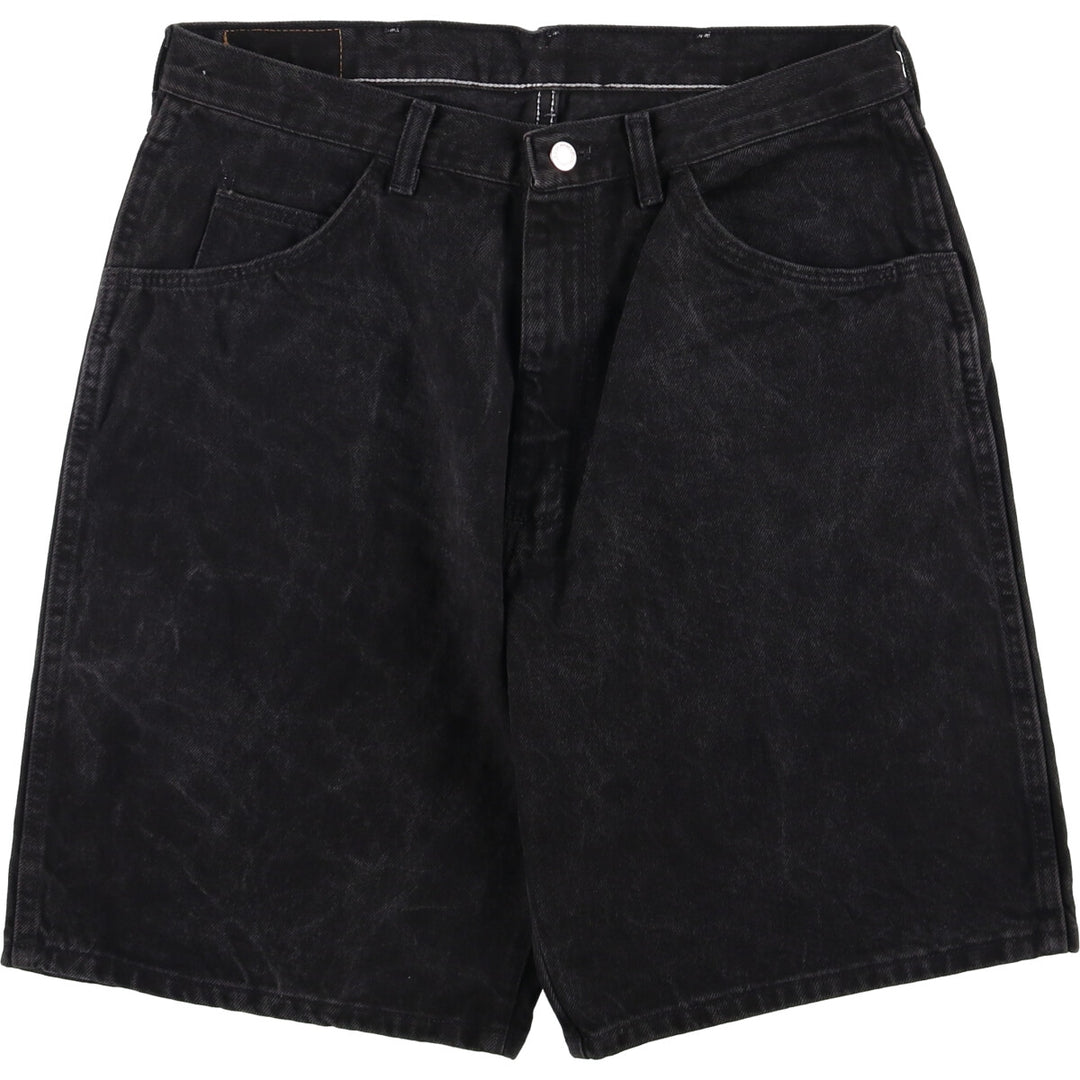Wrangler Men's Black Denim Shorts, Size W34 cotton black type Vintage Second Hand