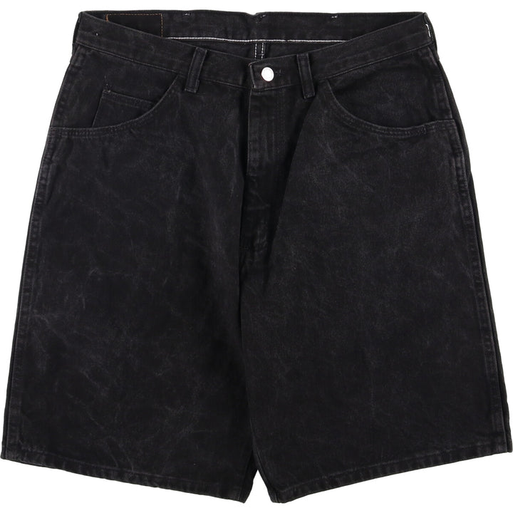 Wrangler Men's Black Denim Shorts, Size W34 cotton black type Vintage Second Hand
