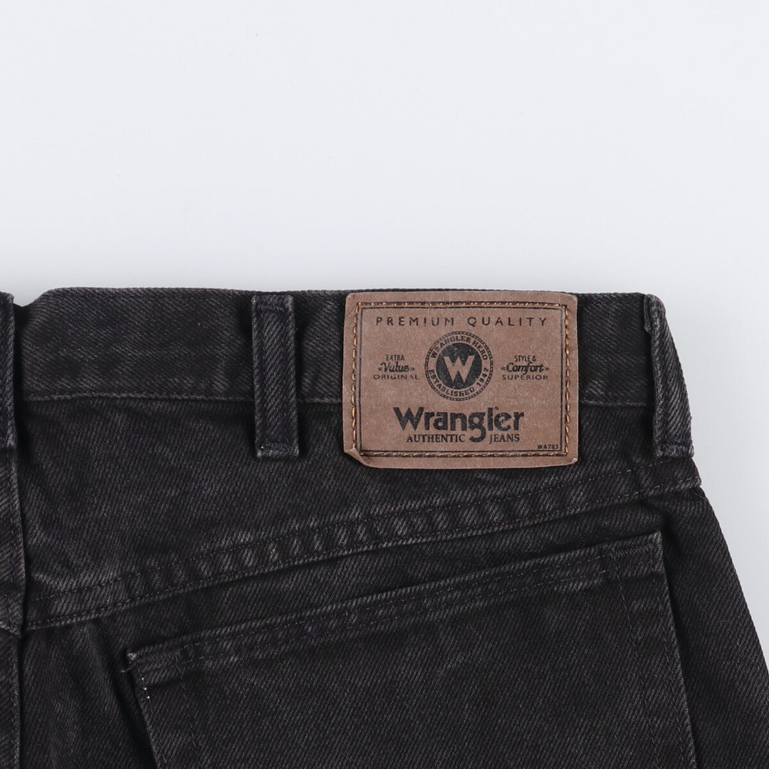 Wrangler Men's Black Denim Shorts, Size W34 cotton black type Vintage Second Hand