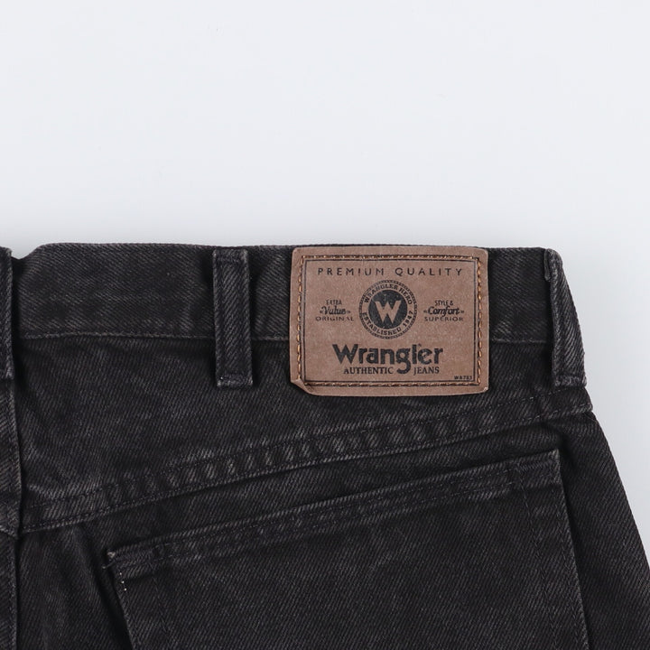 Wrangler Men's Black Denim Shorts, Size W34 cotton black type Vintage Second Hand