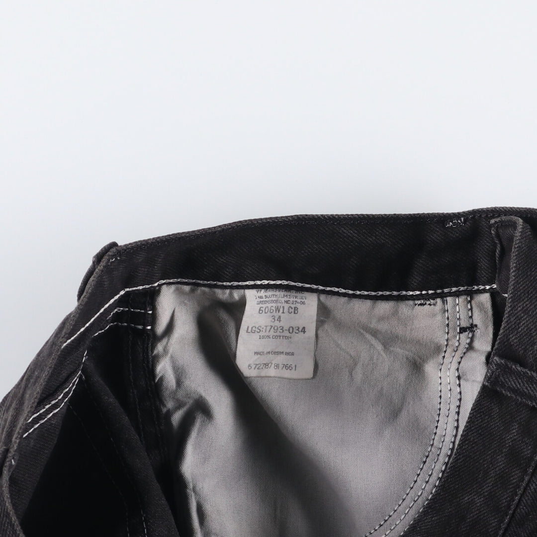 Wrangler Men's Black Denim Shorts, Size W34 cotton black type Vintage Second Hand