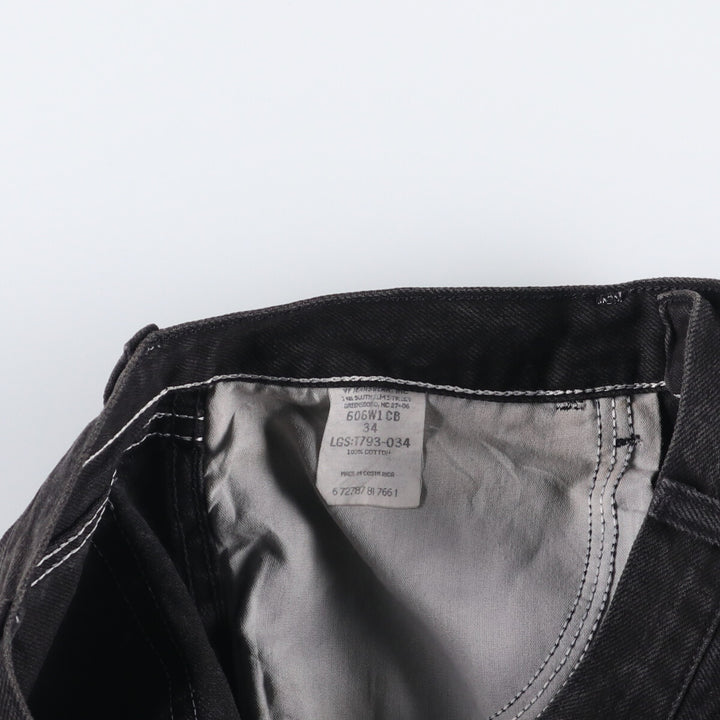 Wrangler Men's Black Denim Shorts, Size W34 cotton black type Vintage Second Hand