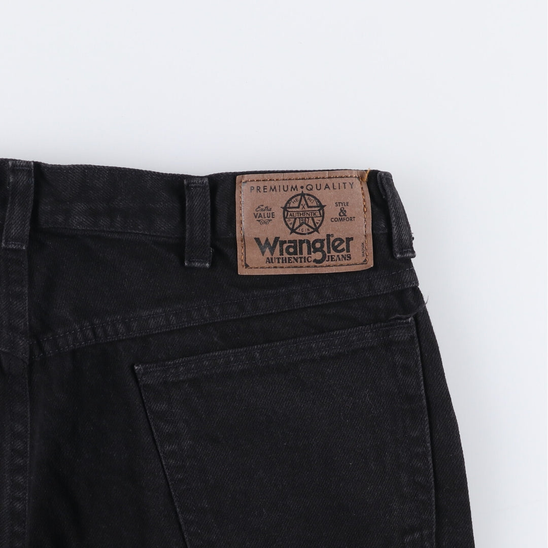 Wrangler Men's Vintage Black Denim Shorts, Size W33 cotton black type Vintage Second Hand