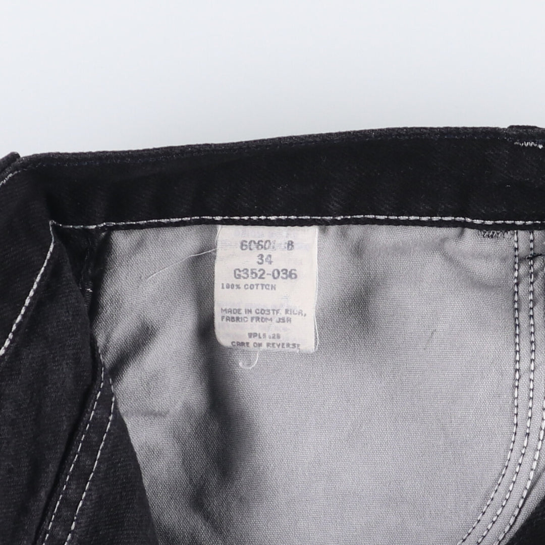 Wrangler Men's Vintage Black Denim Shorts, Size W33 cotton black type Vintage Second Hand