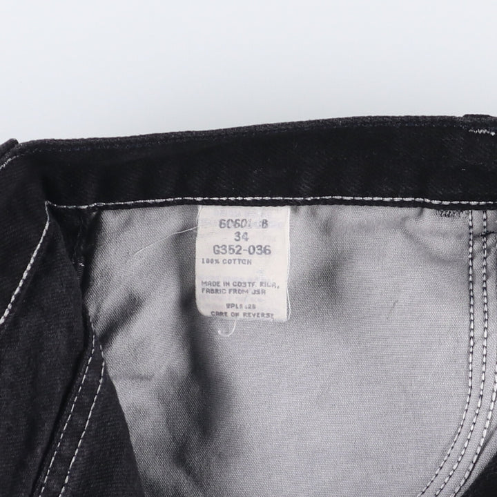 Wrangler Men's Vintage Black Denim Shorts, Size W33 cotton black type Vintage Second Hand