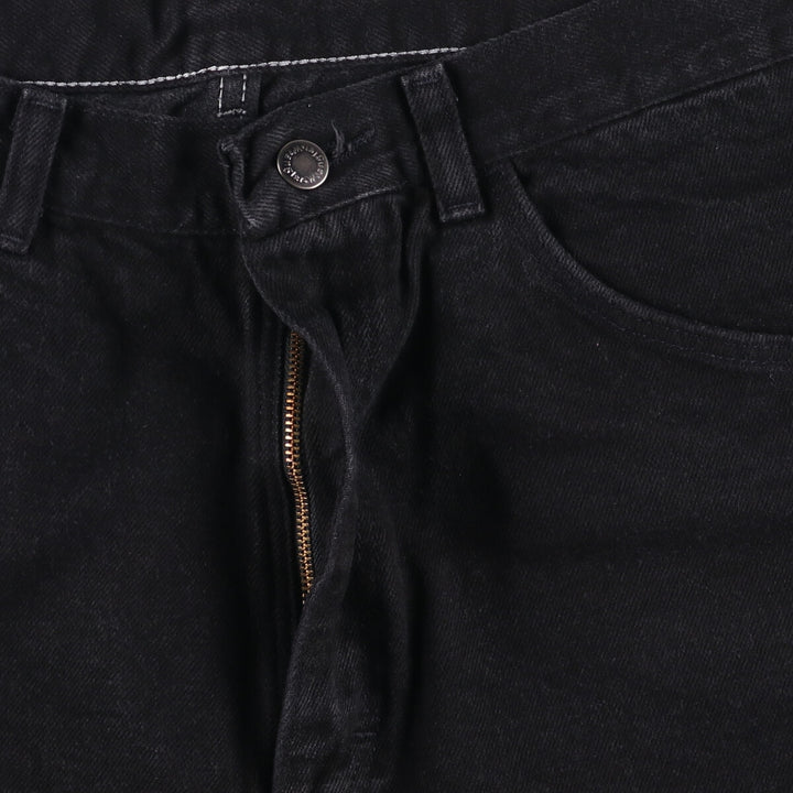 Wrangler Men's Vintage Black Denim Shorts, Size W33 cotton black type Vintage Second Hand