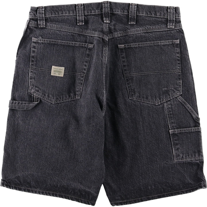 2000'S Wrangler Carpenter Black Denim Painter Shorts, Men's, Size W36 cotton black type Vintage Second Hand