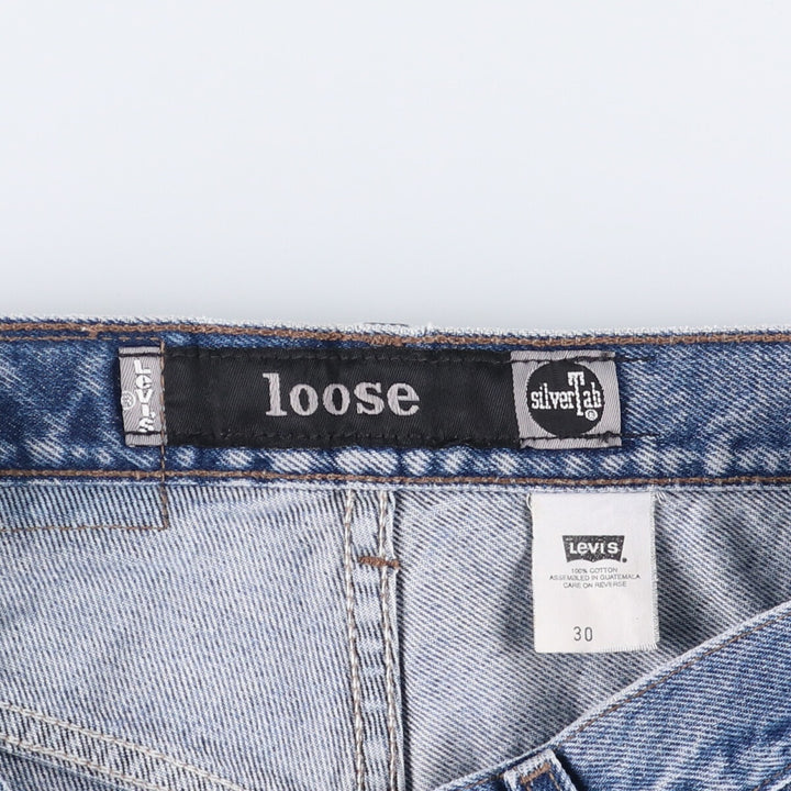 90'S Levi's Silver Tab Loose Denim Shorts/Jorts Men's Size W30 Vintage cotton blue type Vintage Second Hand