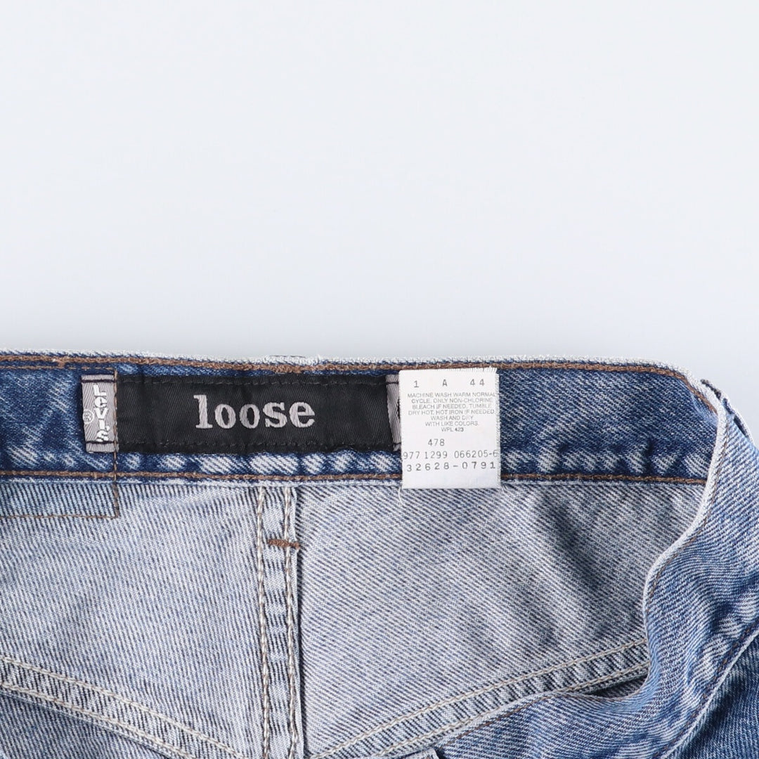 90'S Levi's Silver Tab Loose Denim Shorts/Jorts Men's Size W30 Vintage cotton blue type Vintage Second Hand