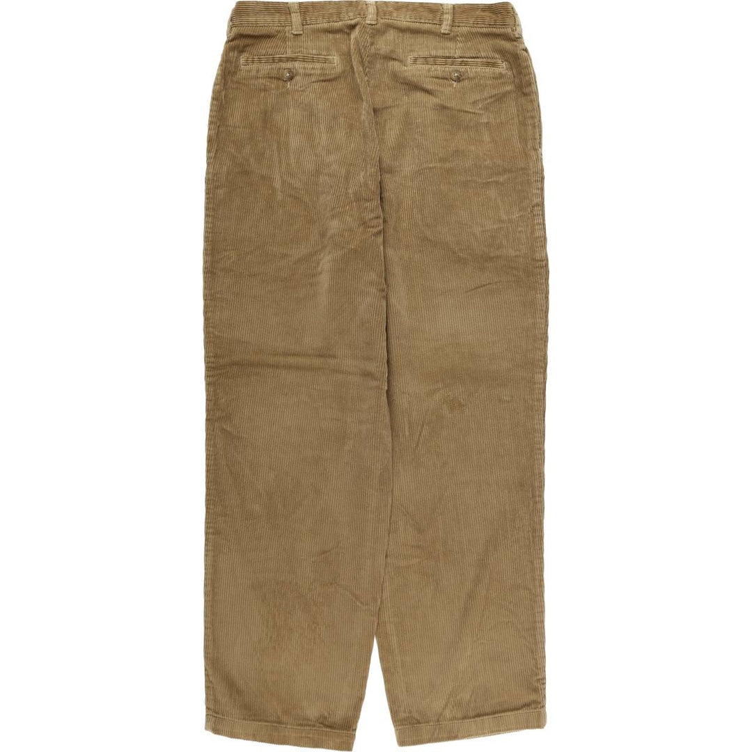 Craft & Barrow CROFT & BARROW Two-pleat Corduroy Pants, Men's, Size W34 cotton beige type brown Vintage Second Hand