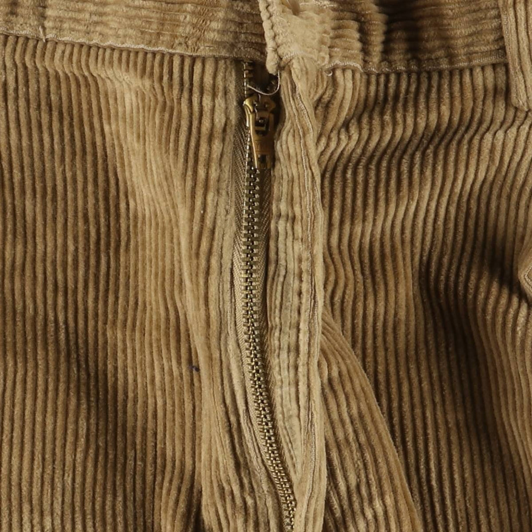 Craft & Barrow CROFT & BARROW Two-pleat Corduroy Pants, Men's, Size W34 cotton beige type brown Vintage Second Hand
