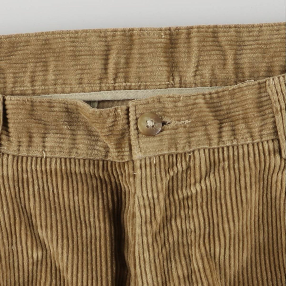 Craft & Barrow CROFT & BARROW Two-pleat Corduroy Pants, Men's, Size W34 cotton beige type brown Vintage Second Hand