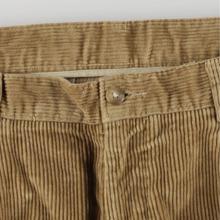 Craft & Barrow CROFT & BARROW Two-pleat Corduroy Pants, Men's, Size W34 cotton beige type brown Vintage Second Hand