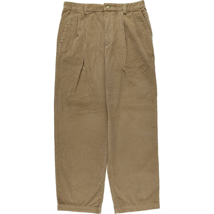 Vintage 90'S Tommy Hilfiger men's wide-wale corduroy pants, size W34. cotton Beige type Vintage Second Hand