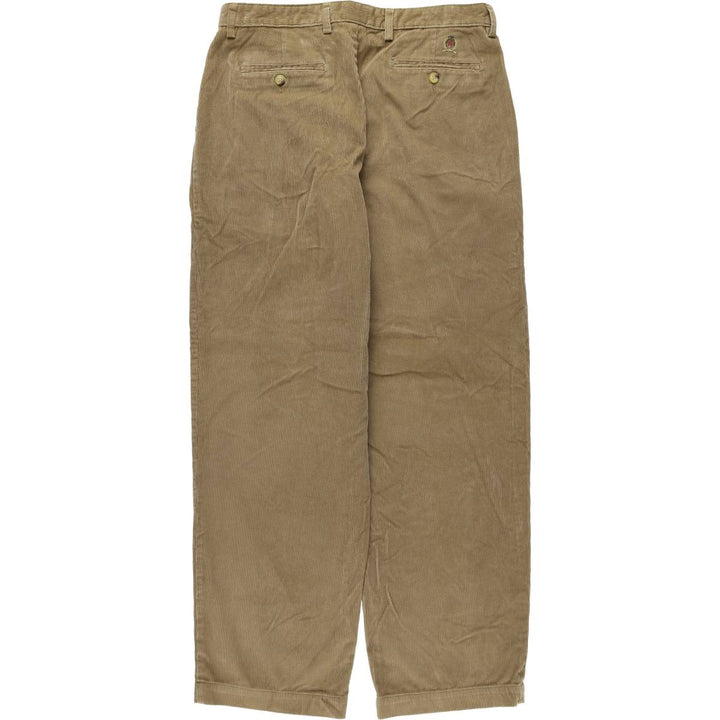 Vintage 90'S Tommy Hilfiger men's wide-wale corduroy pants, size W34. cotton Beige type Vintage Second Hand