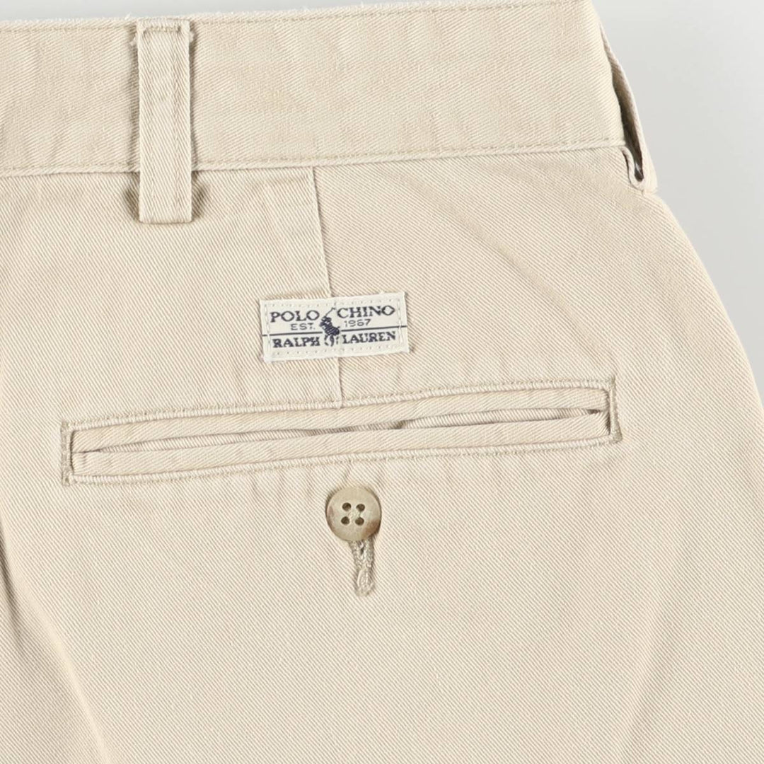 Ralph Lauren Polo Ralph Lauren Two-pleat Chino Pants Men's Size W36 cotton Beige type Vintage Second Hand