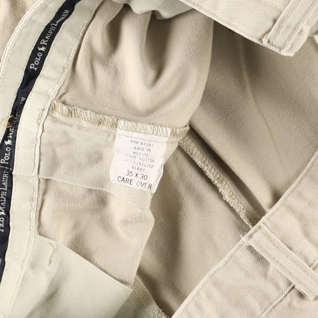 Ralph Lauren Polo Ralph Lauren Two-pleat Chino Pants Men's Size W36 cotton Beige type Vintage Second Hand