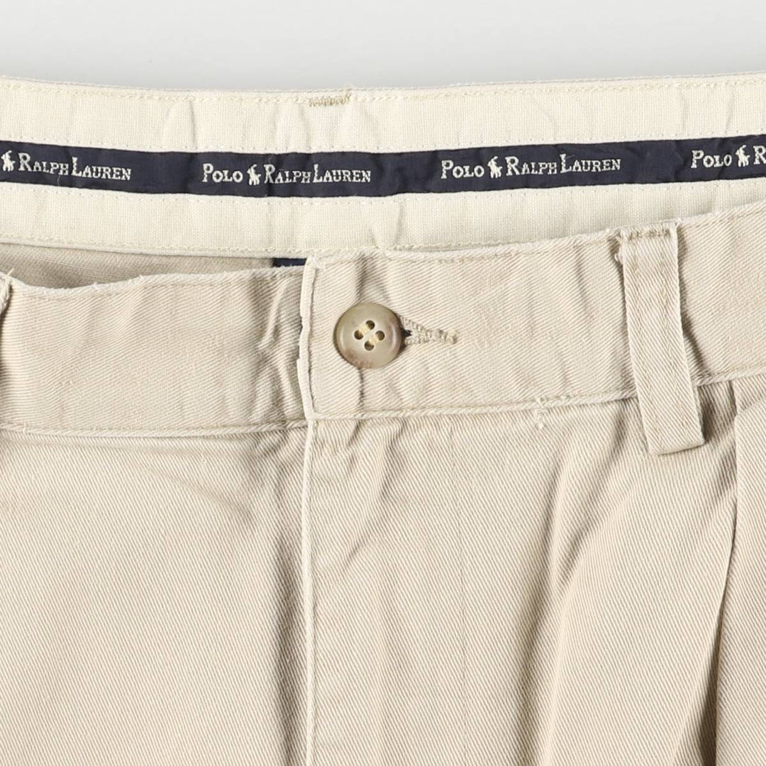 Ralph Lauren Polo Ralph Lauren Two-pleat Chino Pants Men's Size W36 cotton Beige type Vintage Second Hand