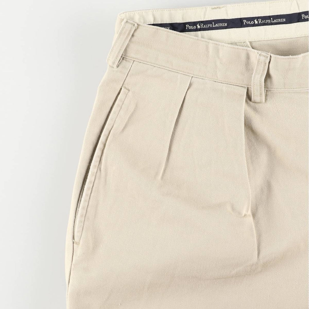 Ralph Lauren Polo Ralph Lauren Two-pleat Chino Pants Men's Size W36 cotton Beige type Vintage Second Hand