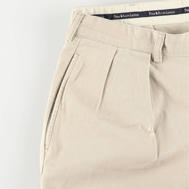 Ralph Lauren Polo Ralph Lauren Two-pleat Chino Pants Men's Size W36 cotton Beige type Vintage Second Hand