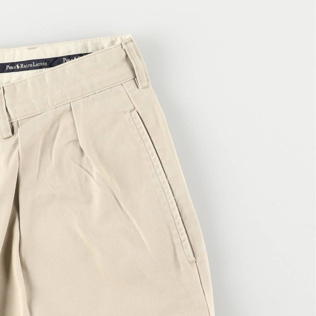 Ralph Lauren Polo Ralph Lauren Two-pleat Chino Pants Men's Size W36 cotton Beige type Vintage Second Hand