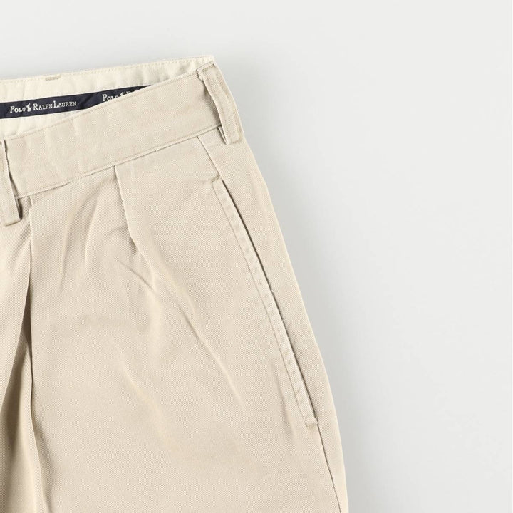 Ralph Lauren Polo Ralph Lauren Two-pleat Chino Pants Men's Size W36 cotton Beige type Vintage Second Hand