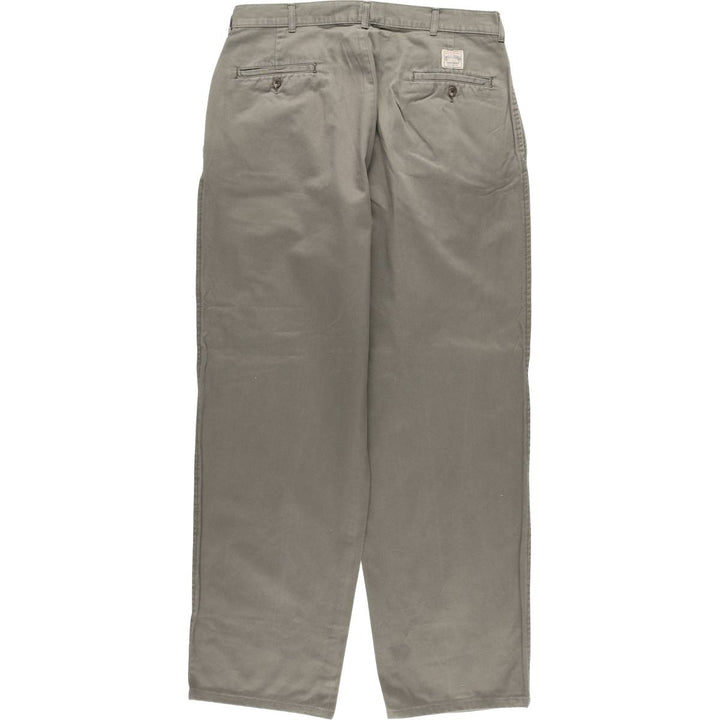 Ralph Lauren POLO by Ralph Lauren Two-pleat Chino Pants for Men, W34 equivalent cotton Khaki type Vintage Second Hand