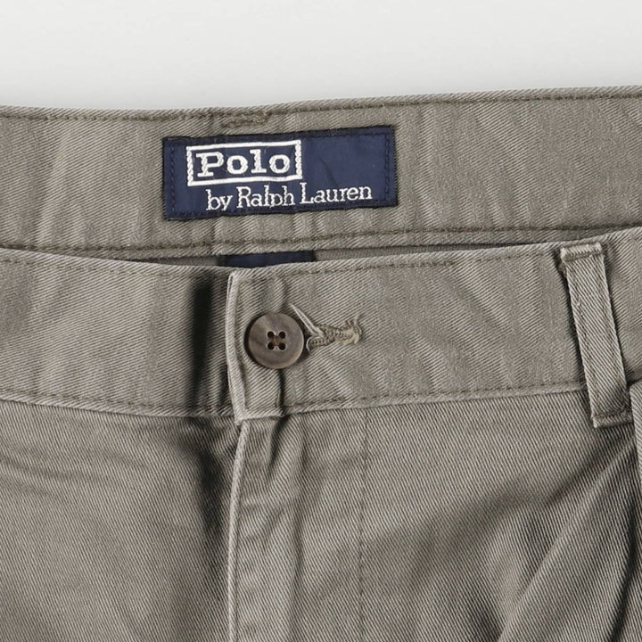 Ralph Lauren POLO by Ralph Lauren Two-pleat Chino Pants for Men, W34 equivalent cotton Khaki type Vintage Second Hand