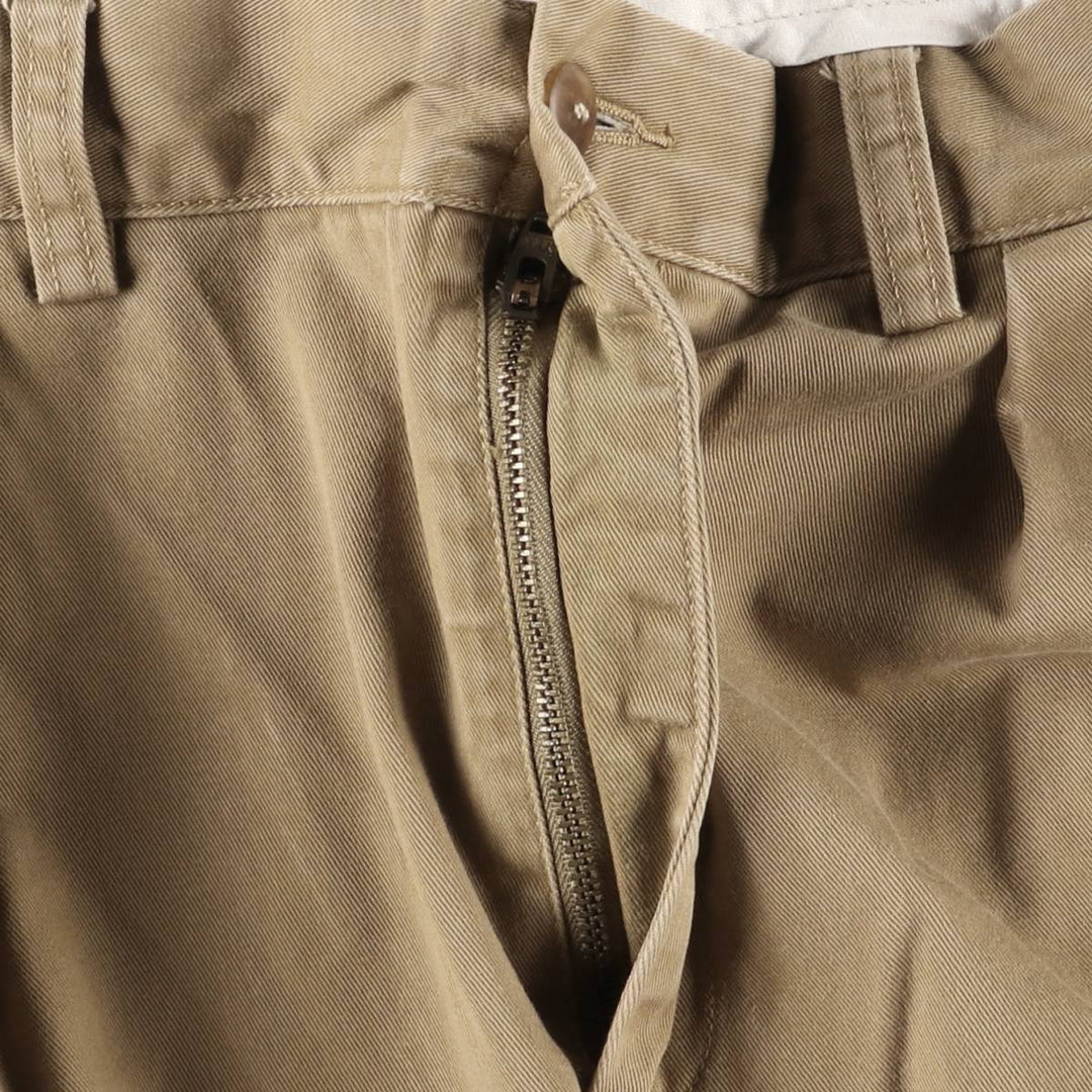 Ralph Lauren POLO by Ralph Lauren ETHAN PANT, two-pleat chino pants, men's size W35 cotton Beige type Vintage Second Hand