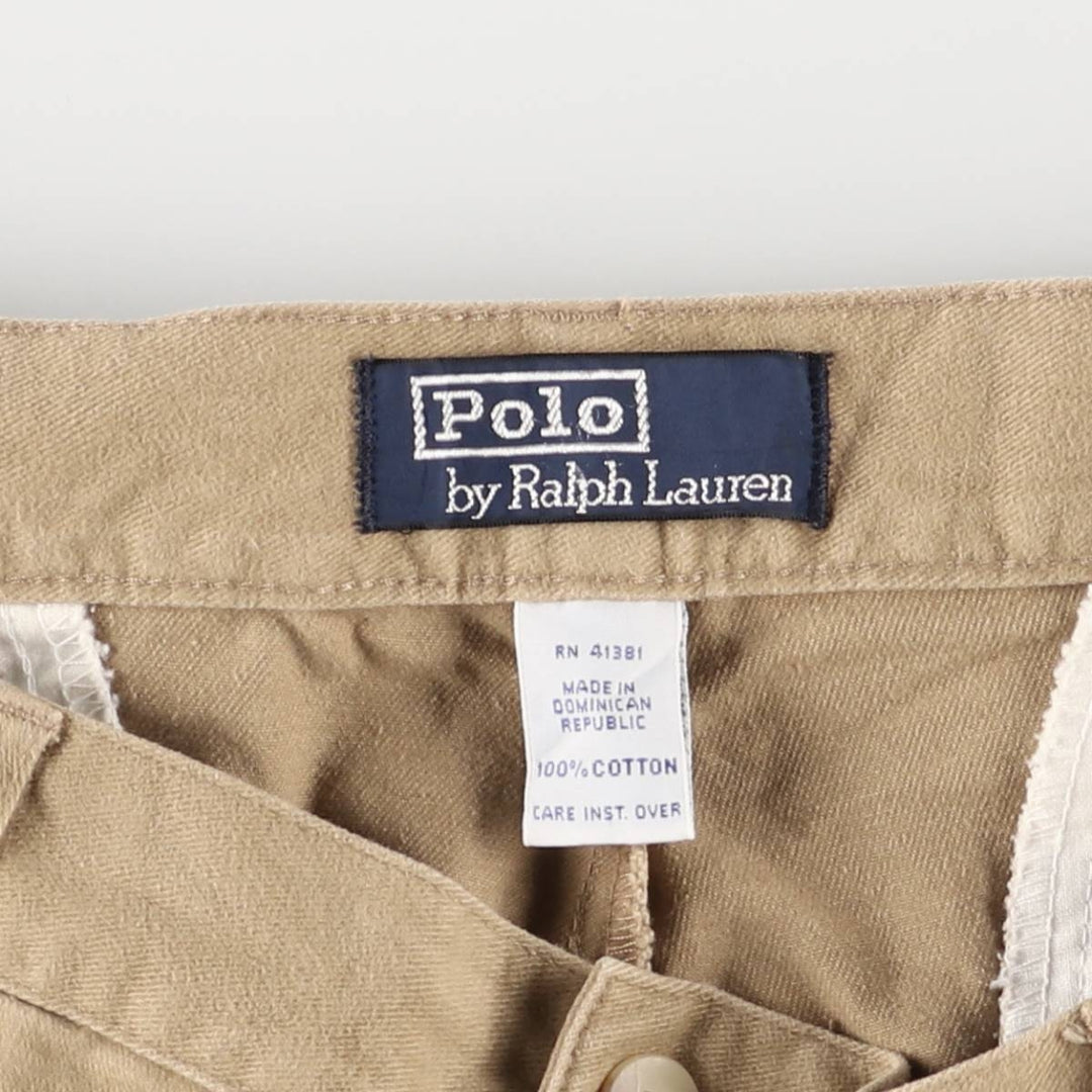 Ralph Lauren POLO by Ralph Lauren Two-pleat Chino Pants for Men, W35 cotton Beige type Vintage Second Hand
