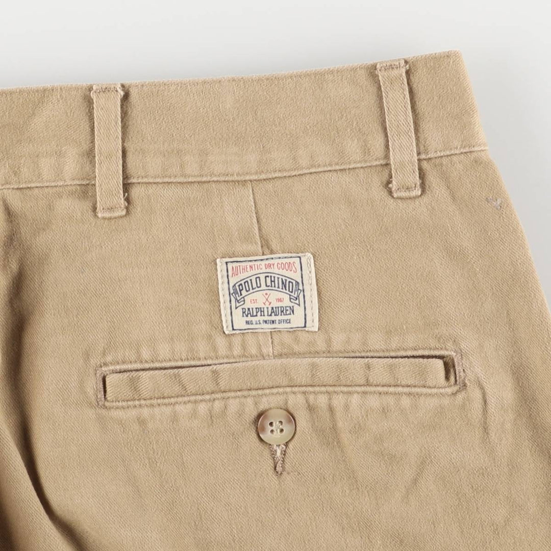 Ralph Lauren POLO by Ralph Lauren Two-pleat Chino Pants for Men, W35 cotton Beige type Vintage Second Hand