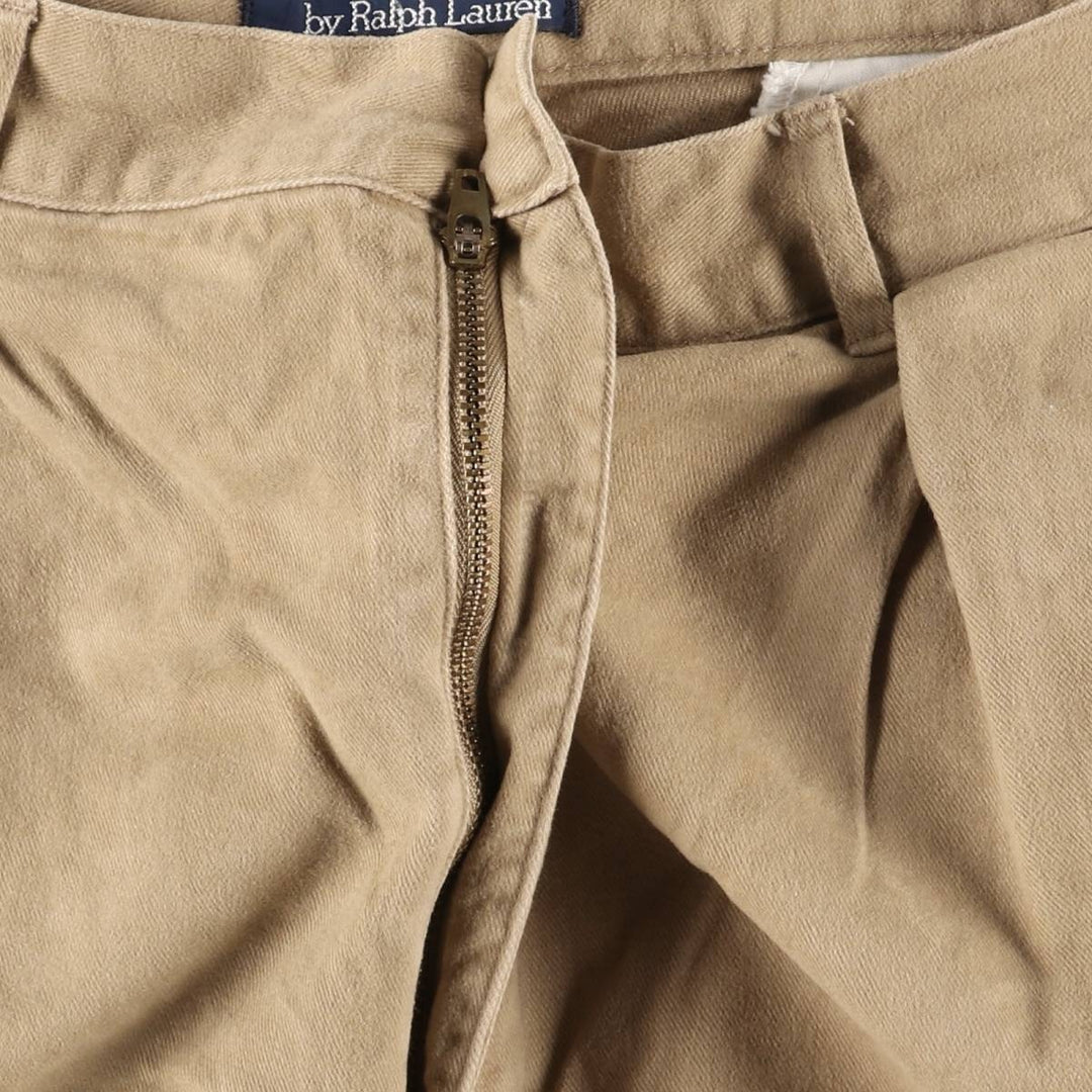 Ralph Lauren POLO by Ralph Lauren Two-pleat Chino Pants for Men, W35 cotton Beige type Vintage Second Hand